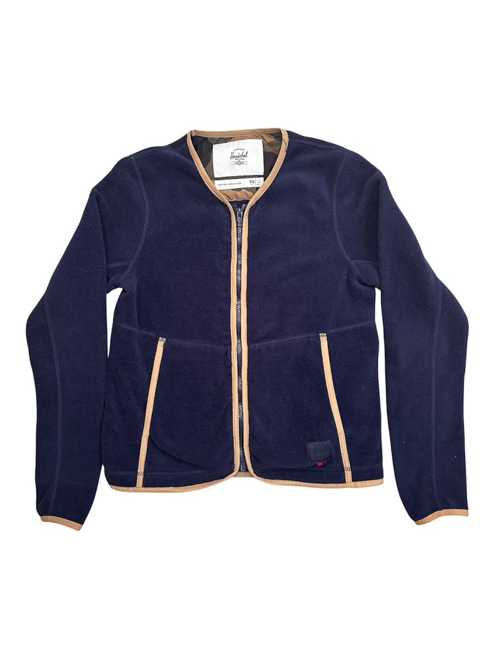 Herschel Supply Co. Full-Zip Collarless Fleece Liner Jacket Dark Navy Women’s XS
